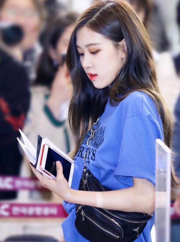 Po Blackpink Rose Black Fanny Backpack Women S Fashion Bags