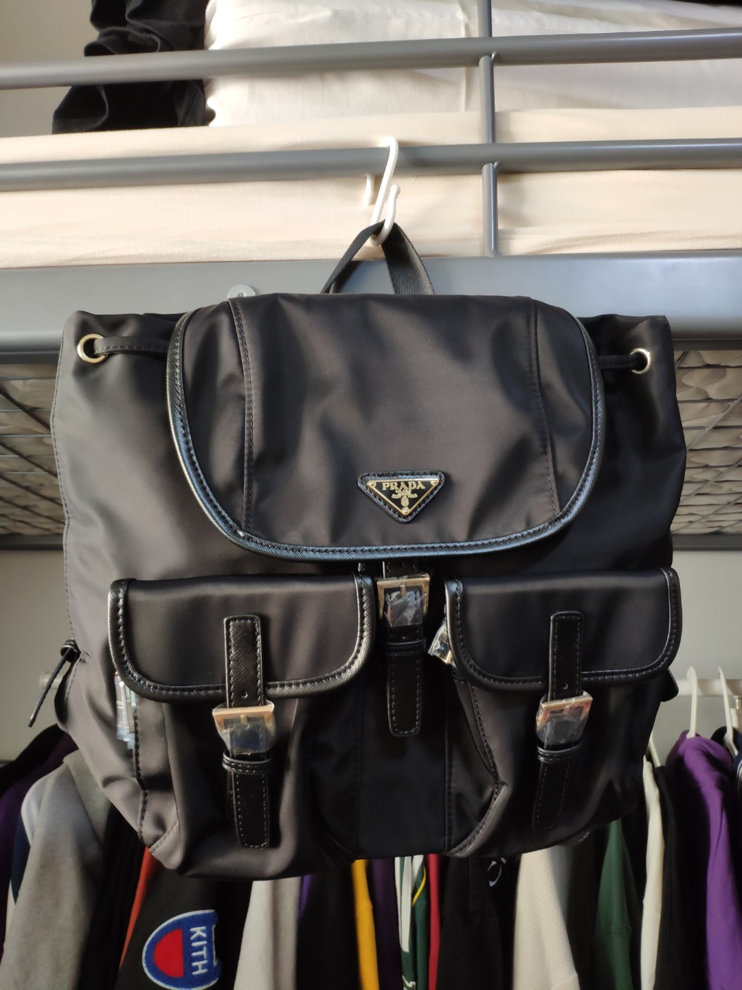 prada nylon vela backpack