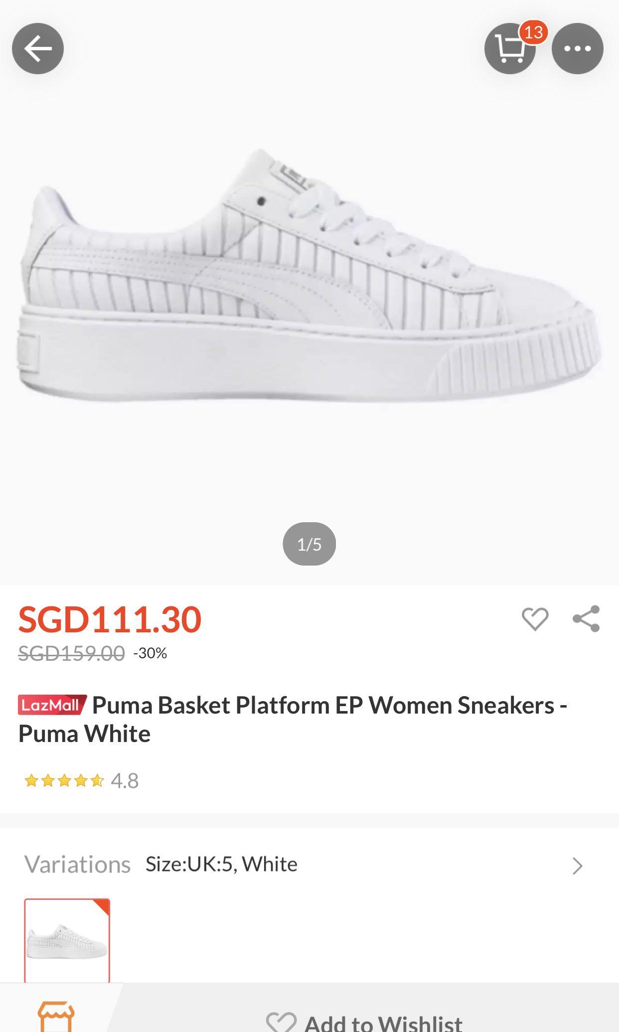 puma basket platform women's sneakers