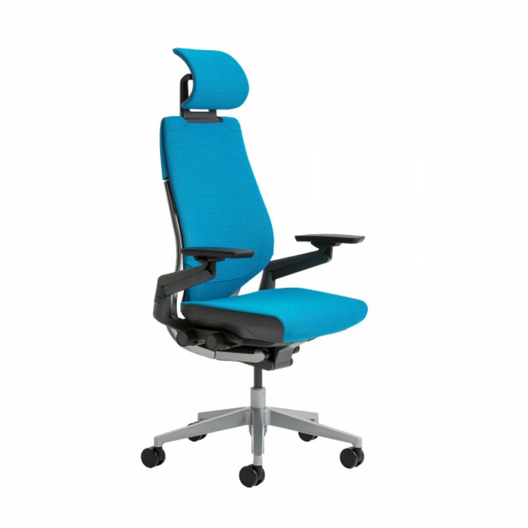 Steelcase Gesture Chair With Headrest Blue