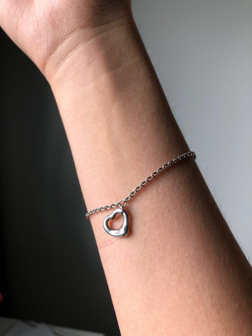 Tiffany open heart bangle best sale