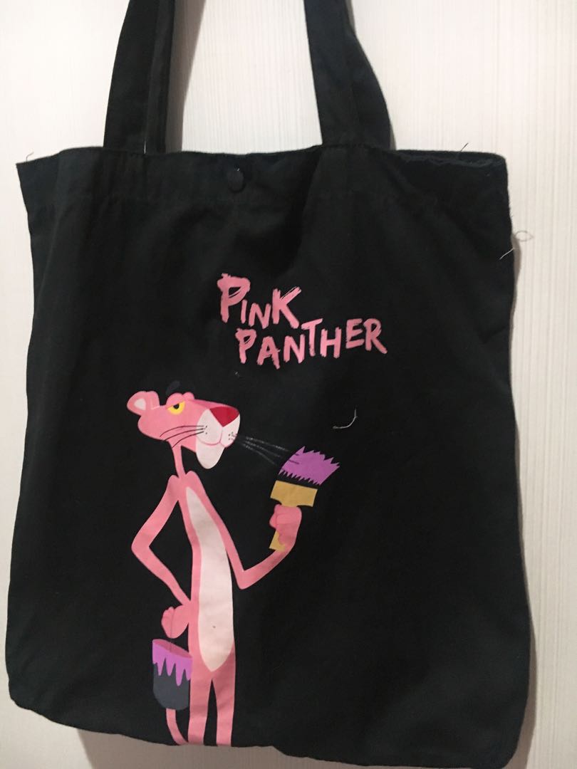 Pink panther new arrivals tote bag miniso
