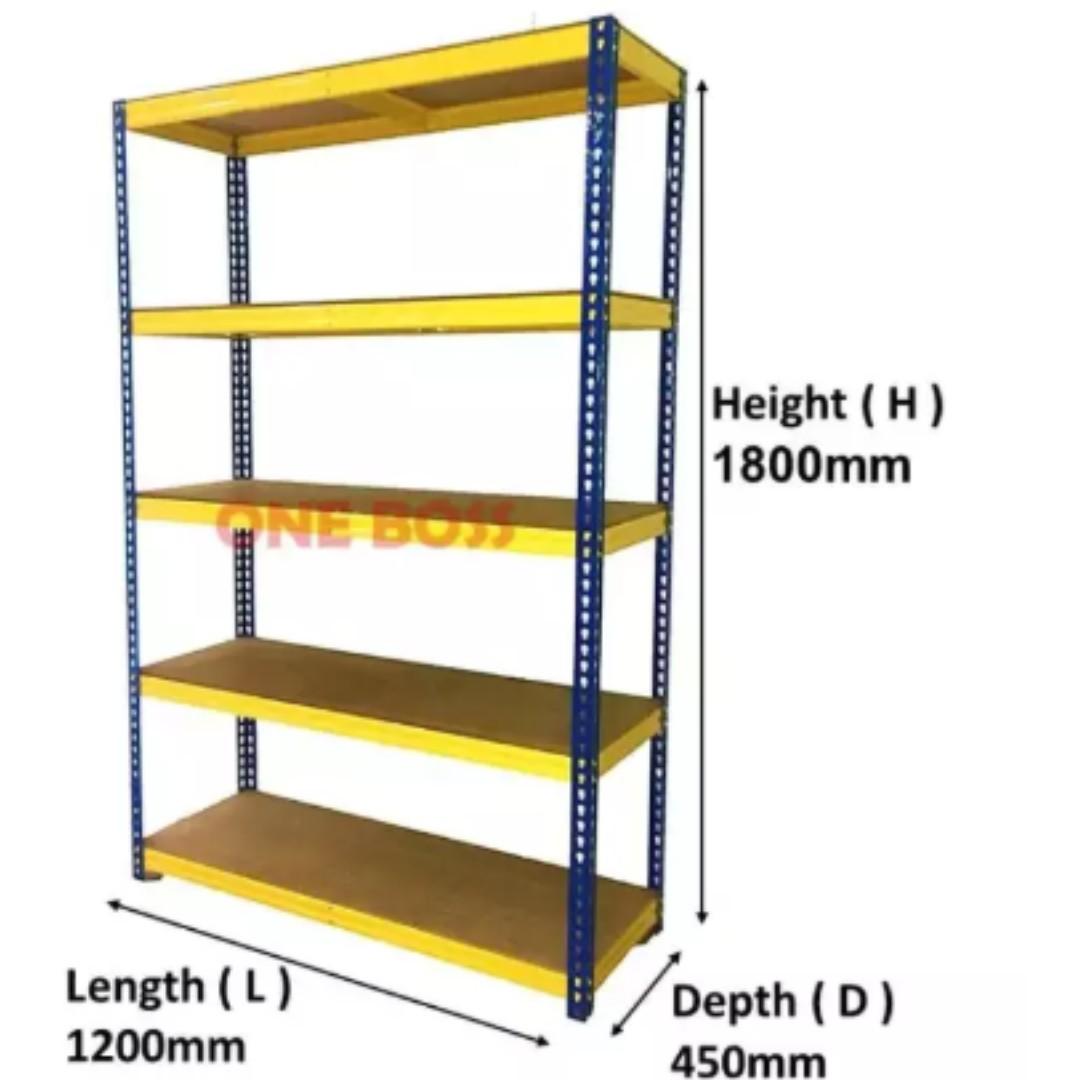 (5 Levels) HOME STORAGE, WAREHOUSE, OFFICE BOLTLESS RACK, Furniture