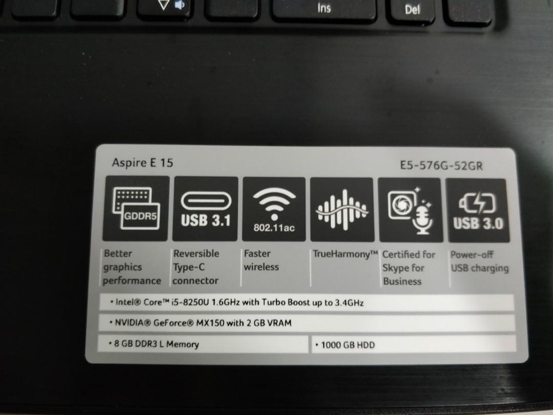 Acer Aspire E 15 Core I5 8th Gen Electronics Computers Laptops On Carousell