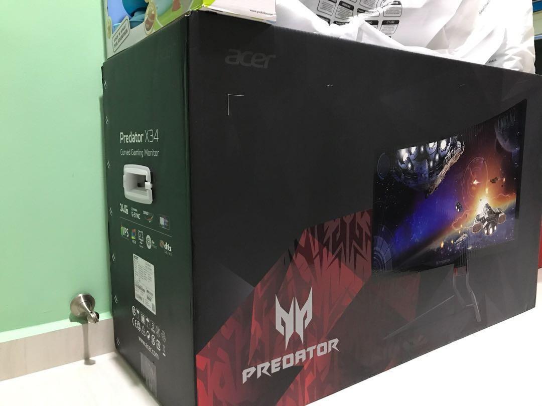 Acer Predator X34 Ultrawide Gaming Monitor, Computers & Tech, Parts ...