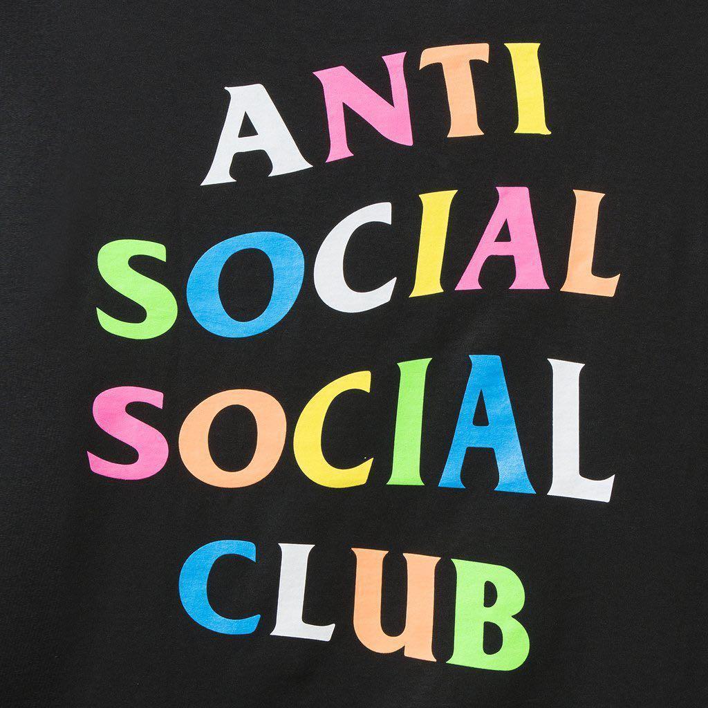 anti social social club rainbow hoodie
