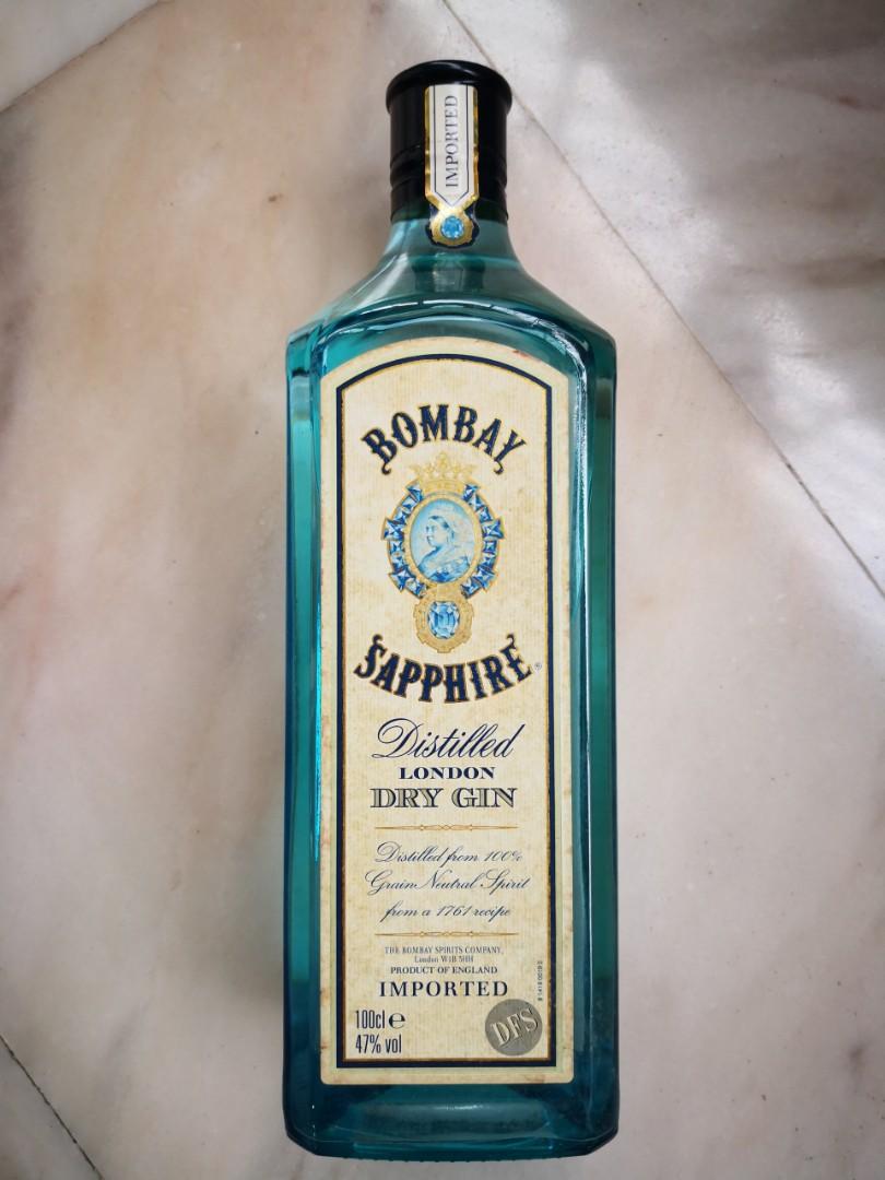 Bombay Sapphire London Dry Gin 1 Litre Food Drinks Beverages On Carousell