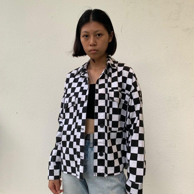 Chex jacket top