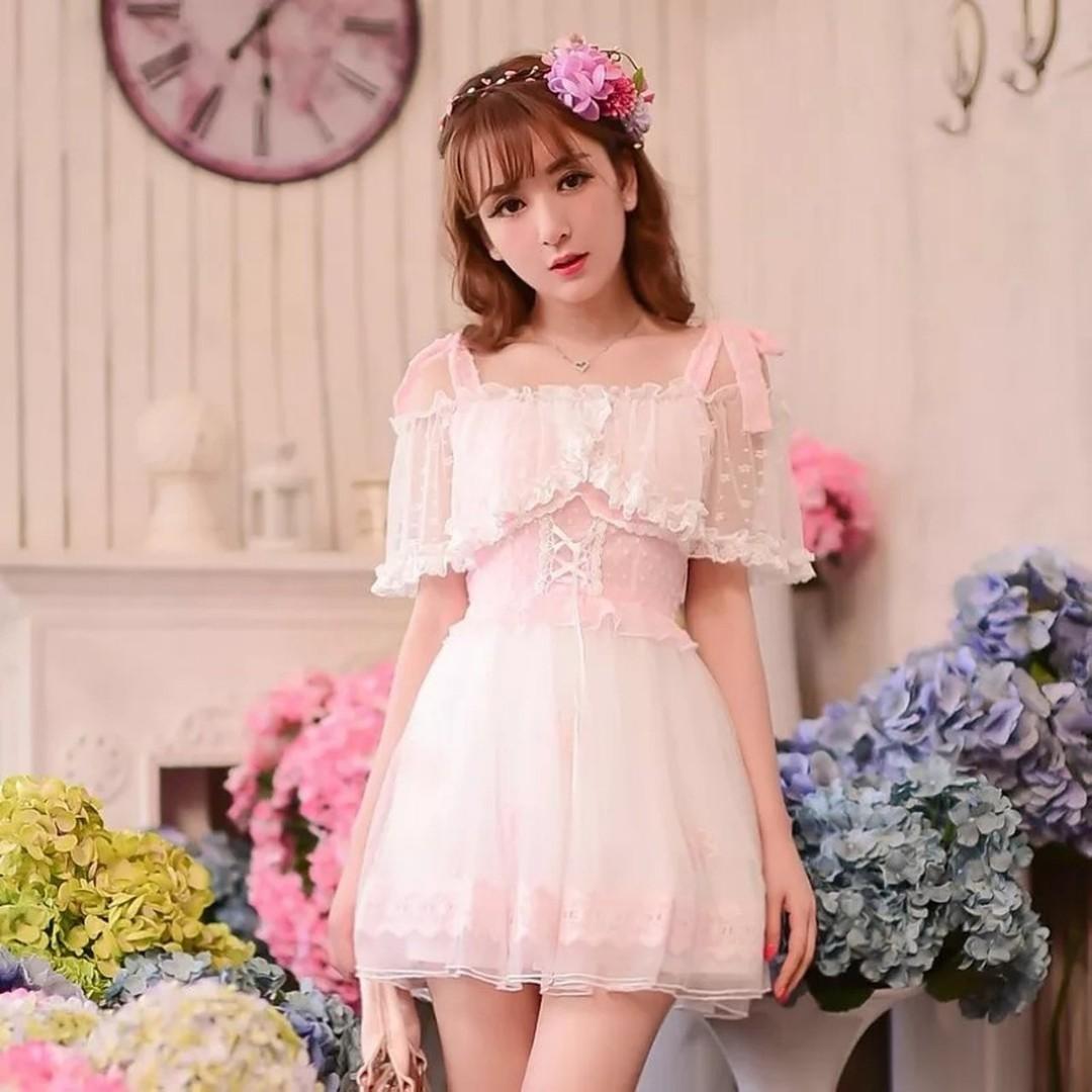 Candy Rain Pink Chiffon Dress Women s Fashion Clothes on Carousell