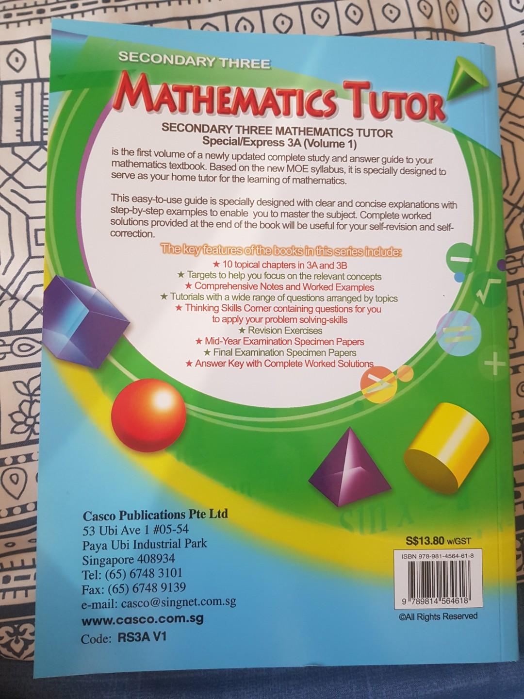 Casco Mathematics Tutor 3A Vol 1 Revised Edition, Hobbies & Toys, Books ...