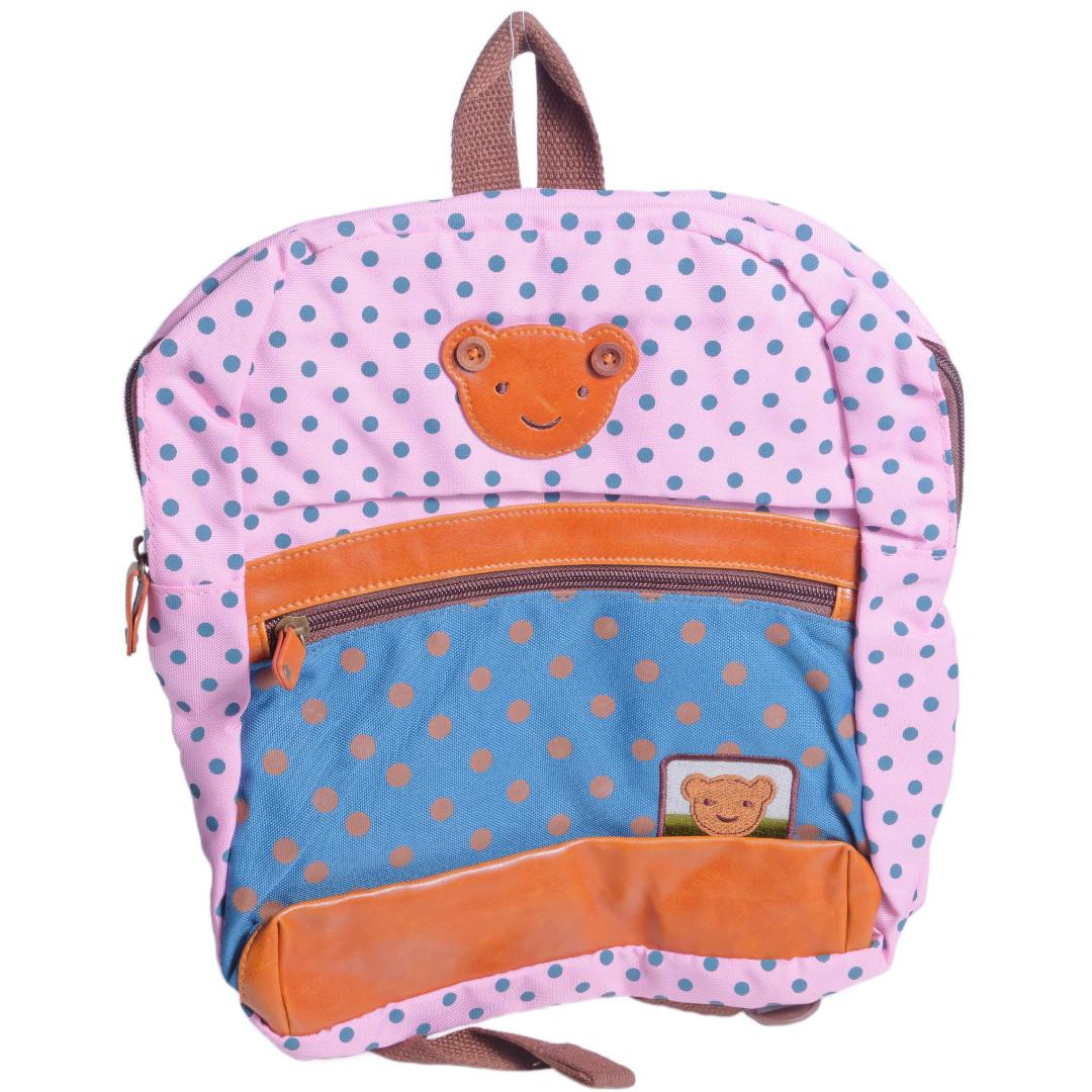 Blue Pokka Dots Girls Backpack 