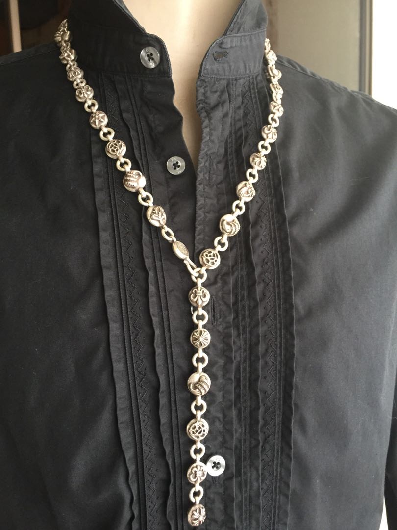 Chrome Hearts Multi Motif Necklace 33 Balls 235g 80cm Men s