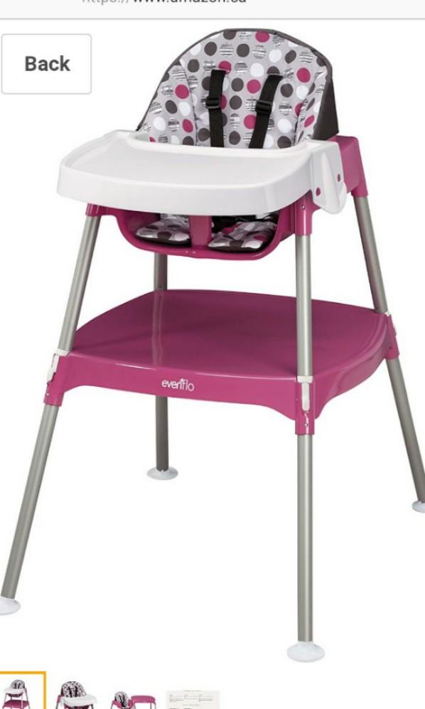 Evenflo pink shop high chair