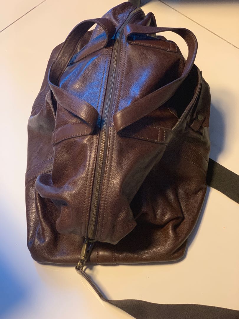 Fossil Leather Duffel Weekender Bag 