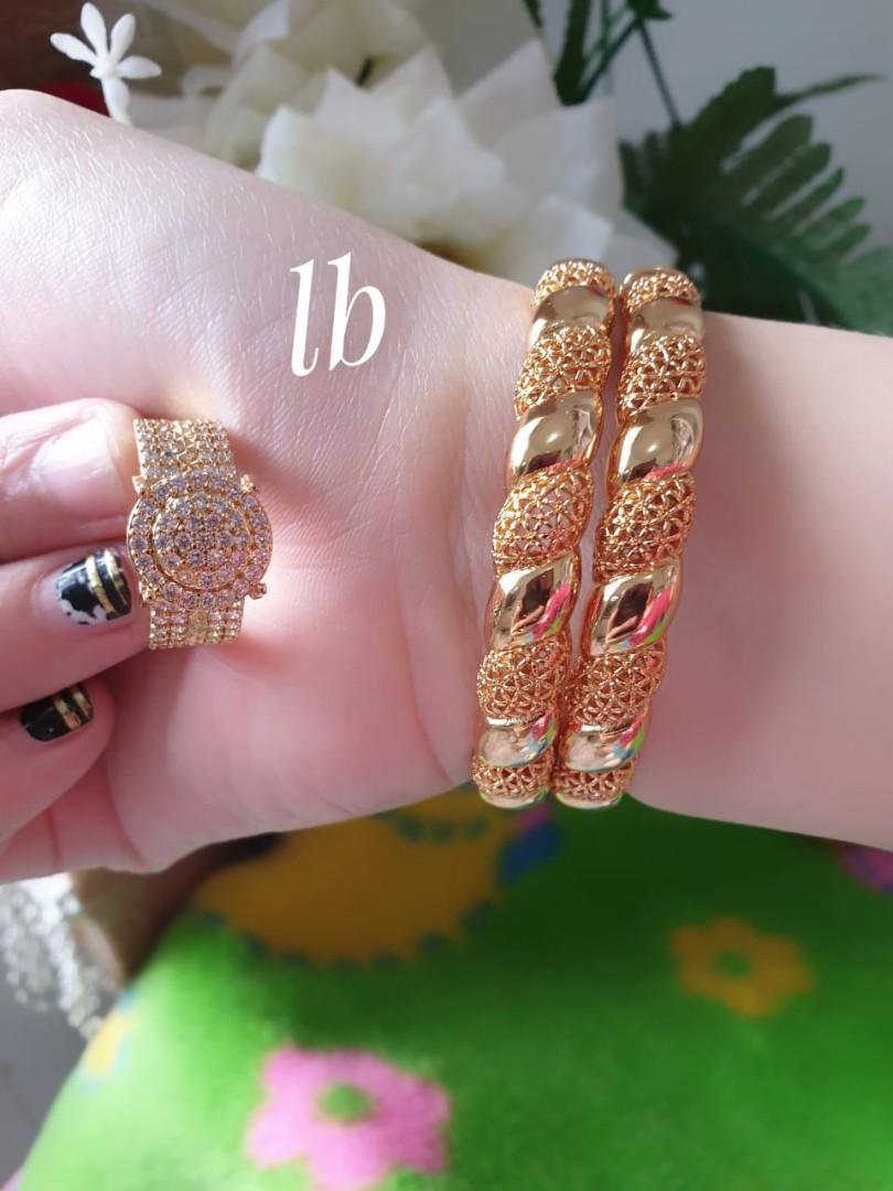 Gelang Keroncong N Cincin Xuping Cantik Murah Fesyen Wanita Perhiasan Di Carousell