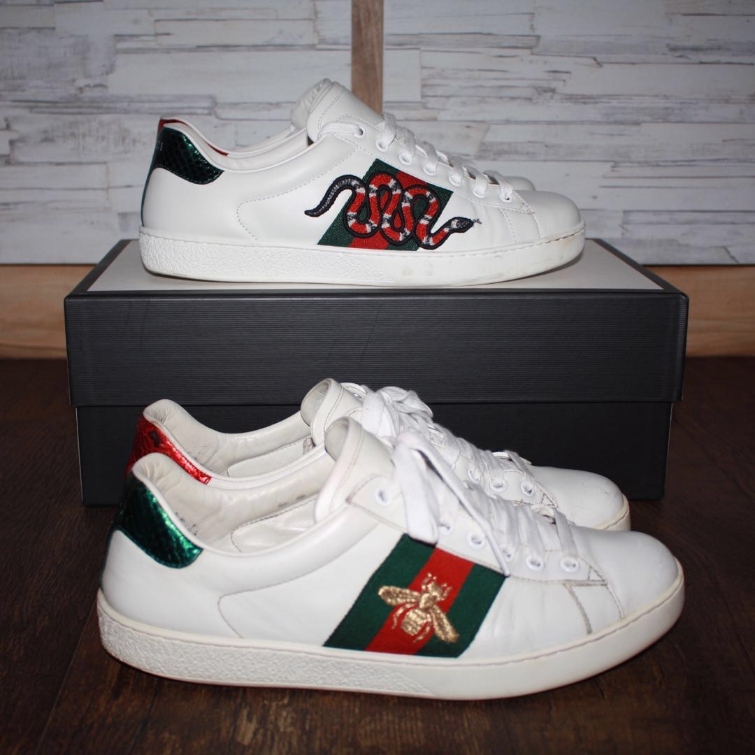 Gucci ace snake embroidered sneaker for 