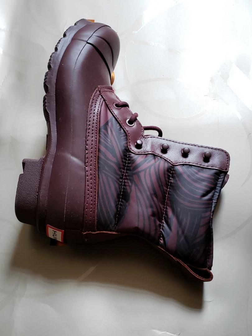 hunter short lace up rain boots