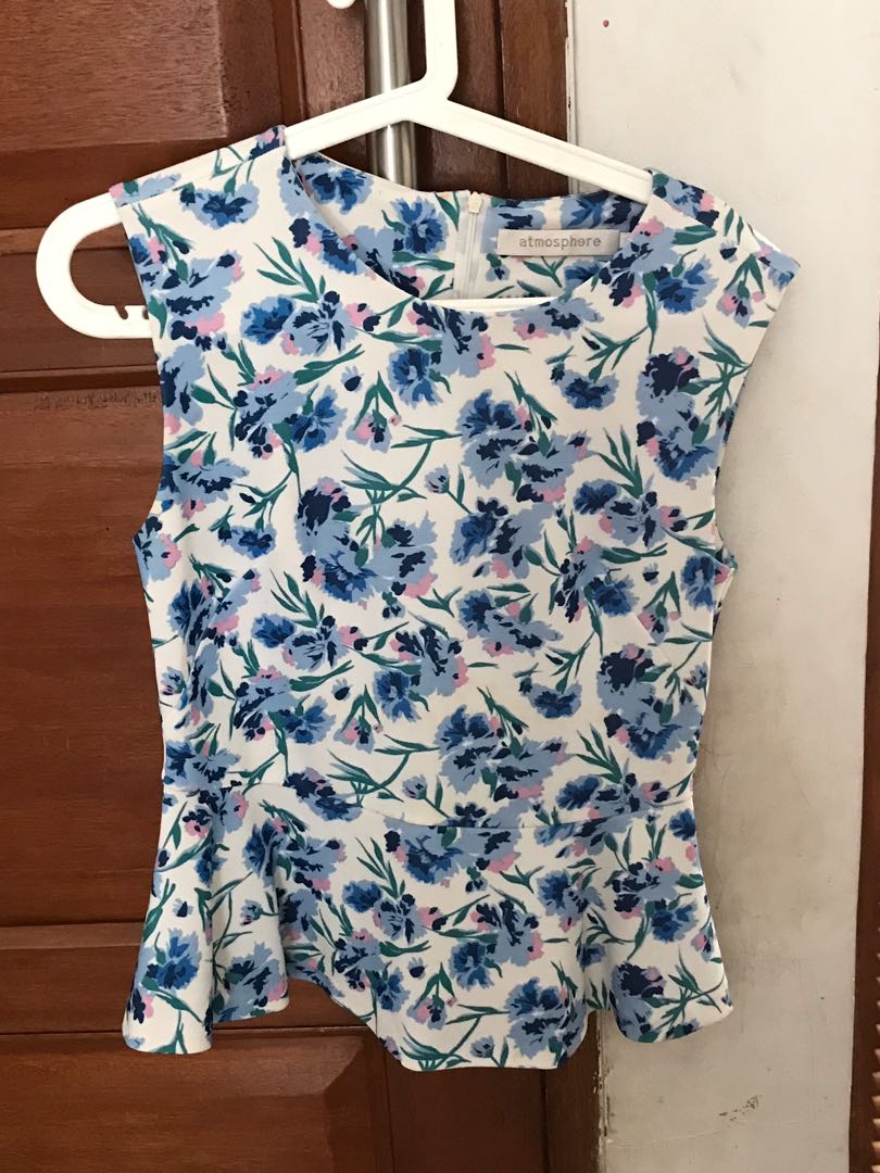 Inner Motif Bunga Warna Biru, Women's Fashion, Women's Clothes ...