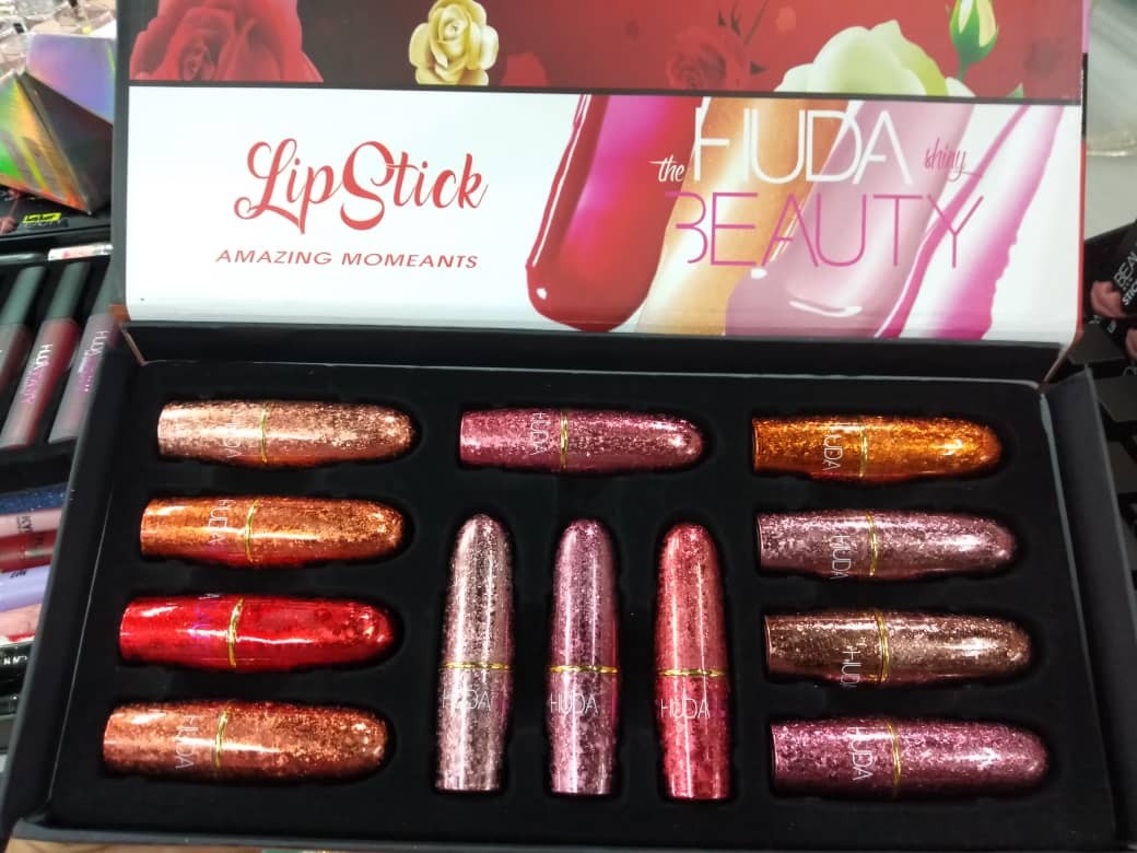 huda beauty shimmer lipstick