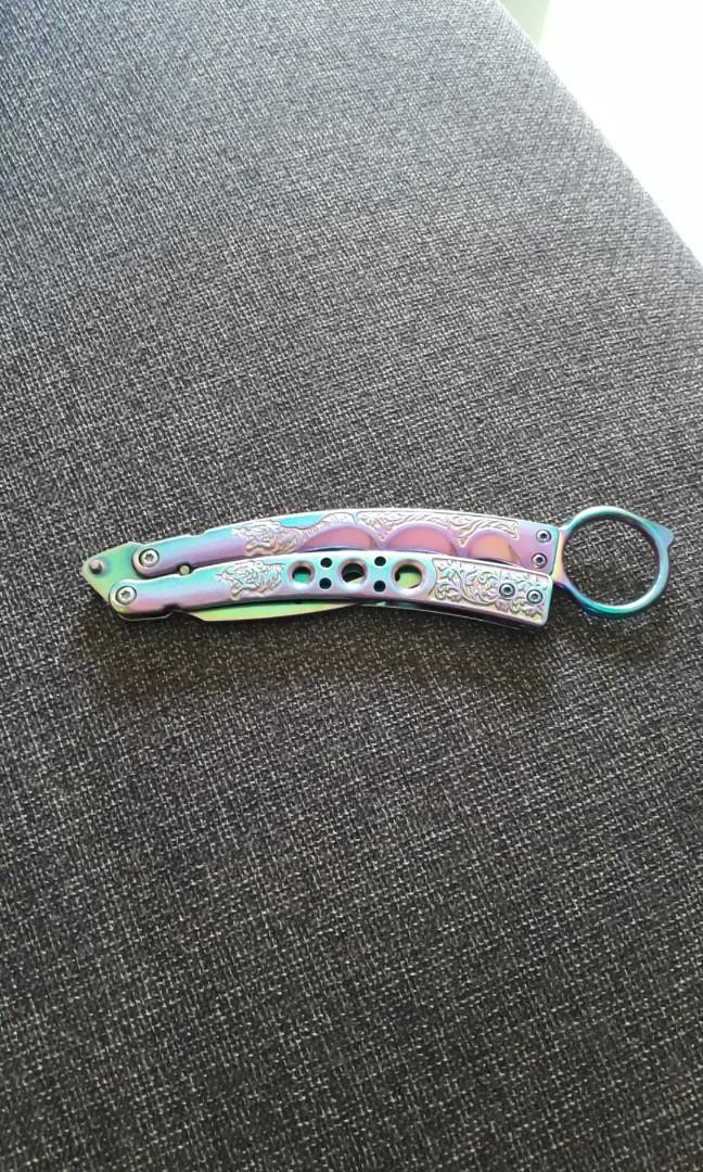 Karambit Butterfly Knife Rainbow Everything Else On Carousell
