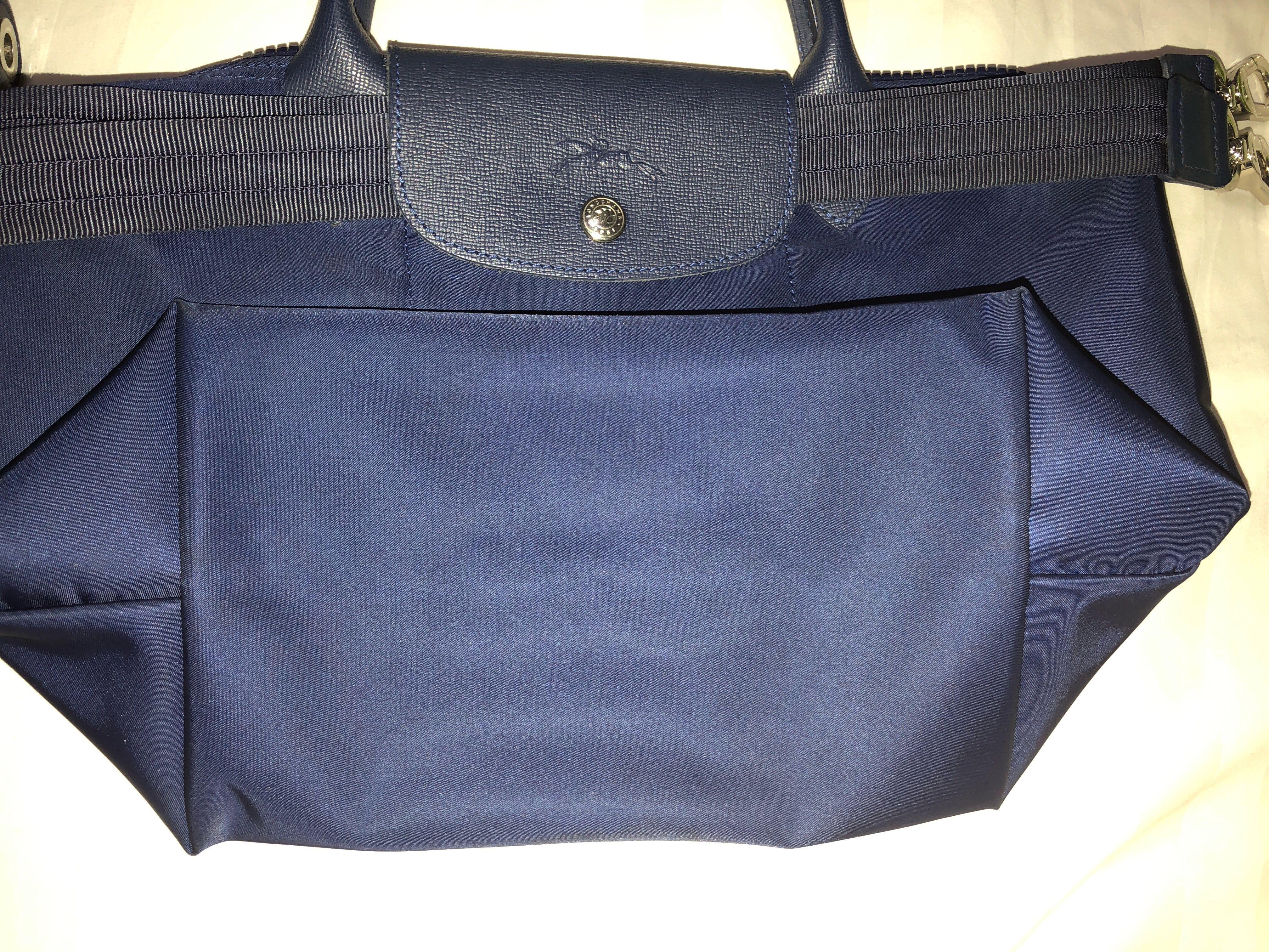 longchamp le pliage navy medium