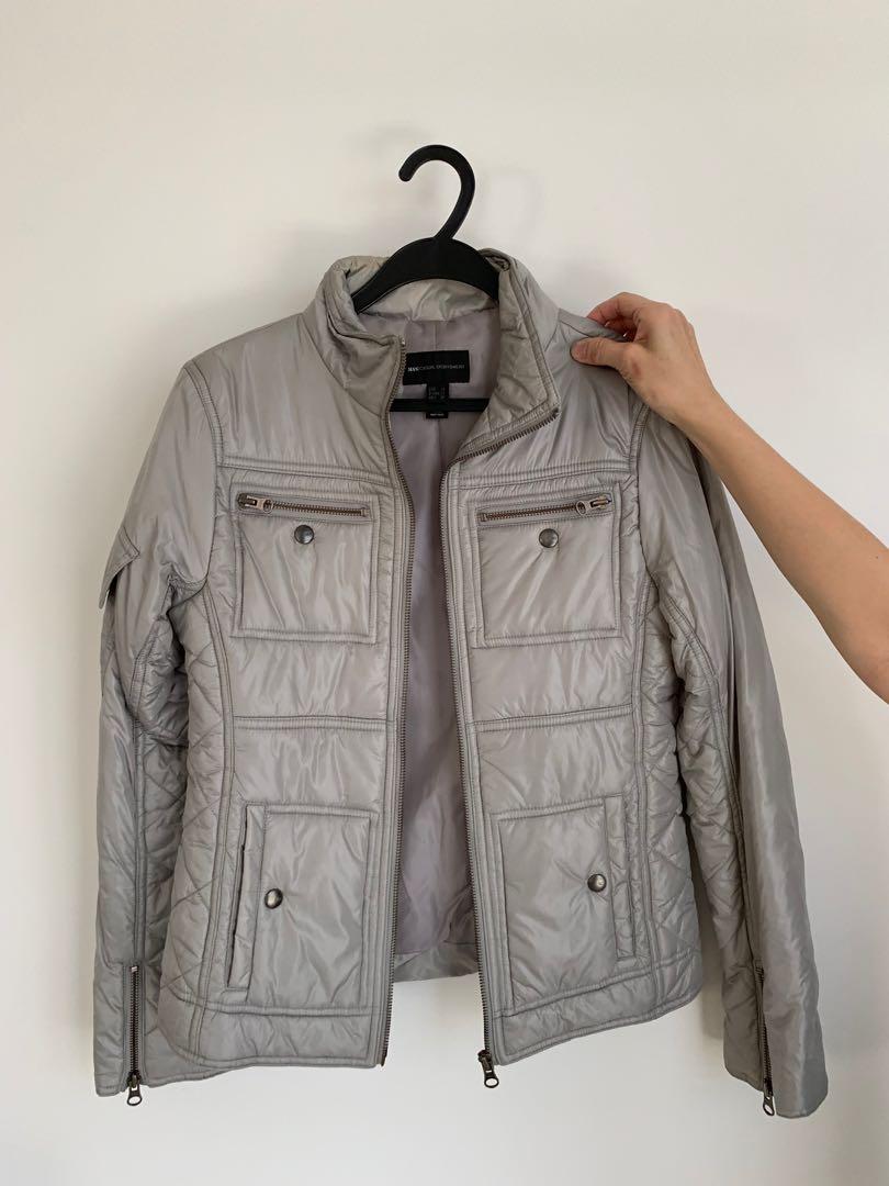 Mango silver winter jacket Women s Fashion Coats Jackets and Outerwear on Carousell