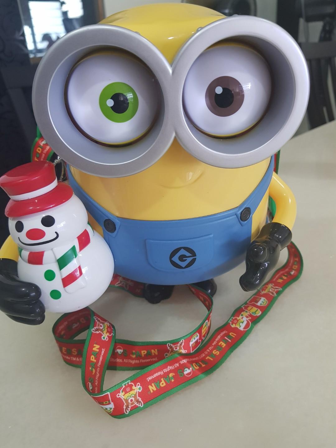 Usj Christmas Minion 2022 Popcorn Minion Popcorn Bucket (Usj Universal Studios Japan) With Strap Christmas  Theme, Hobbies & Toys, Toys & Games On Carousell
