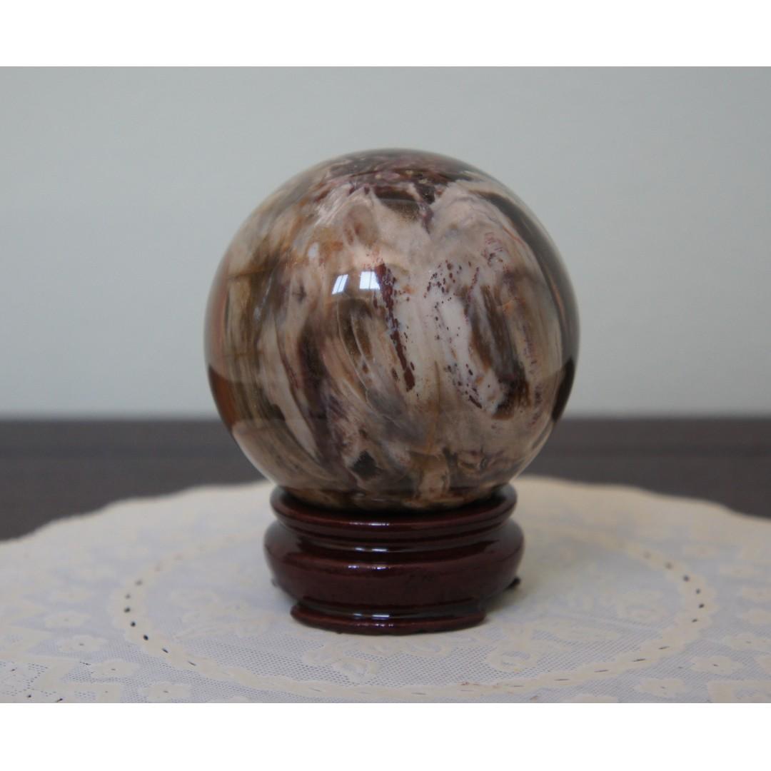 Petrified Wood Muhua Jade 木化玉球 Hobbies Toys Memorabilia Collectibles Religious Items On Carousell