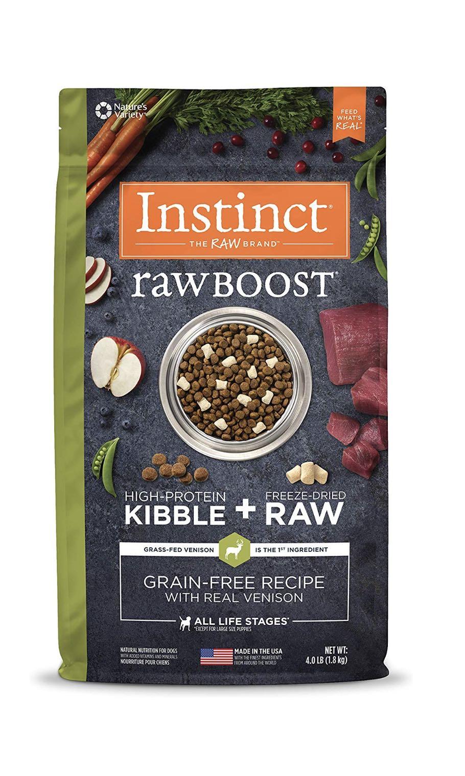 instinct raw boost venison