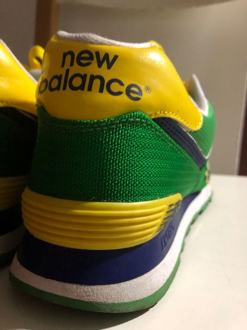 new balance 574 green yellow
