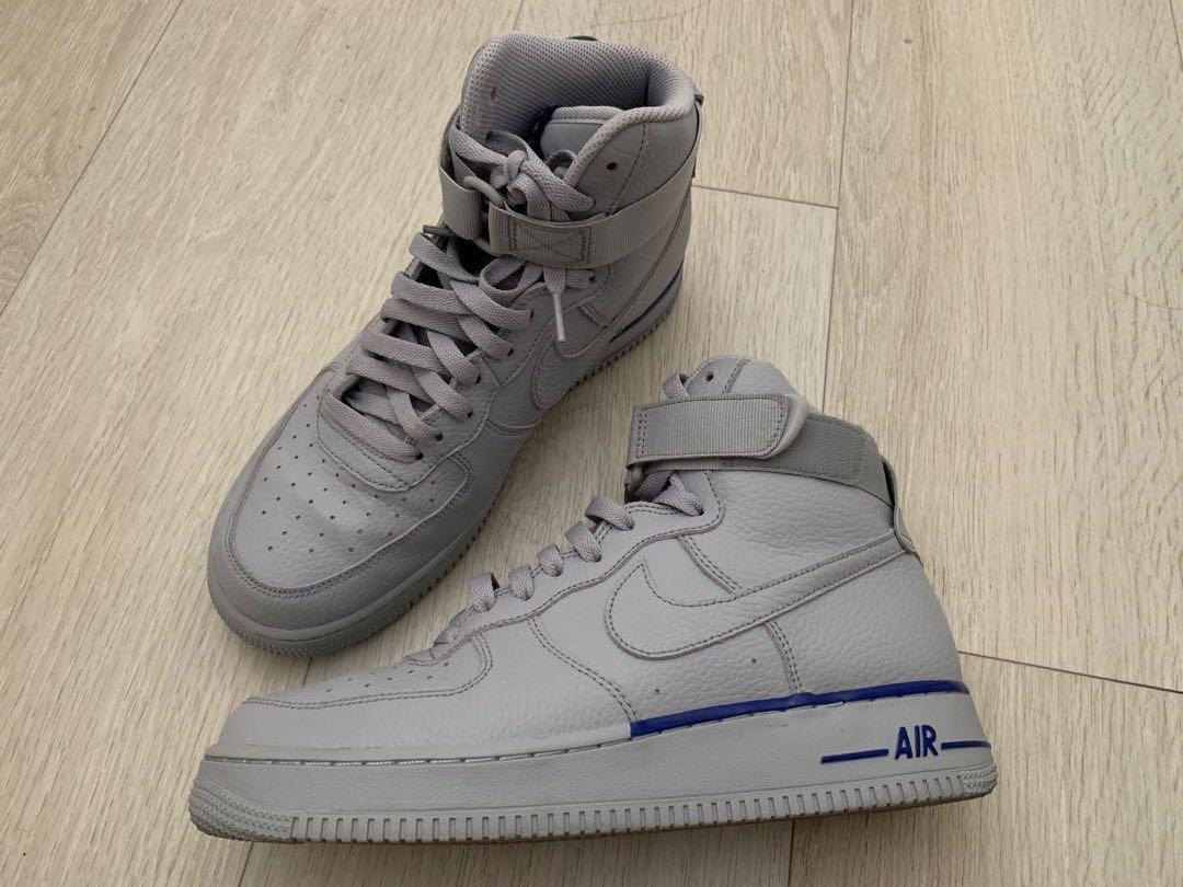 grey leather air force ones