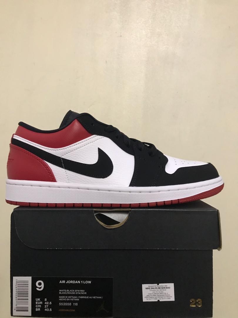 Nike air jordan 1 new arrivals low black toe vietnam