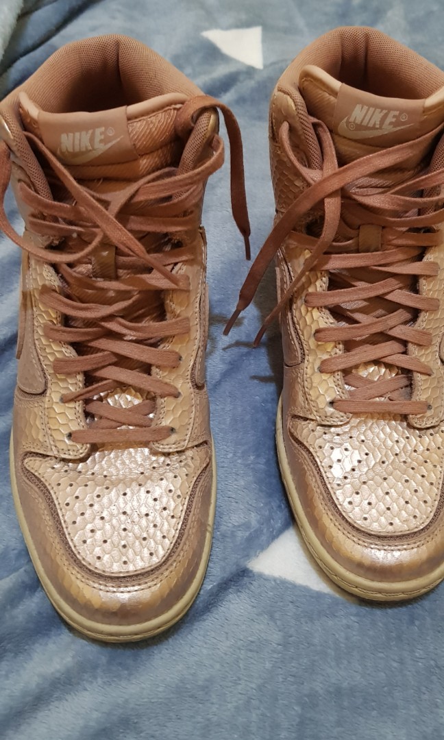 rose gold nike high tops