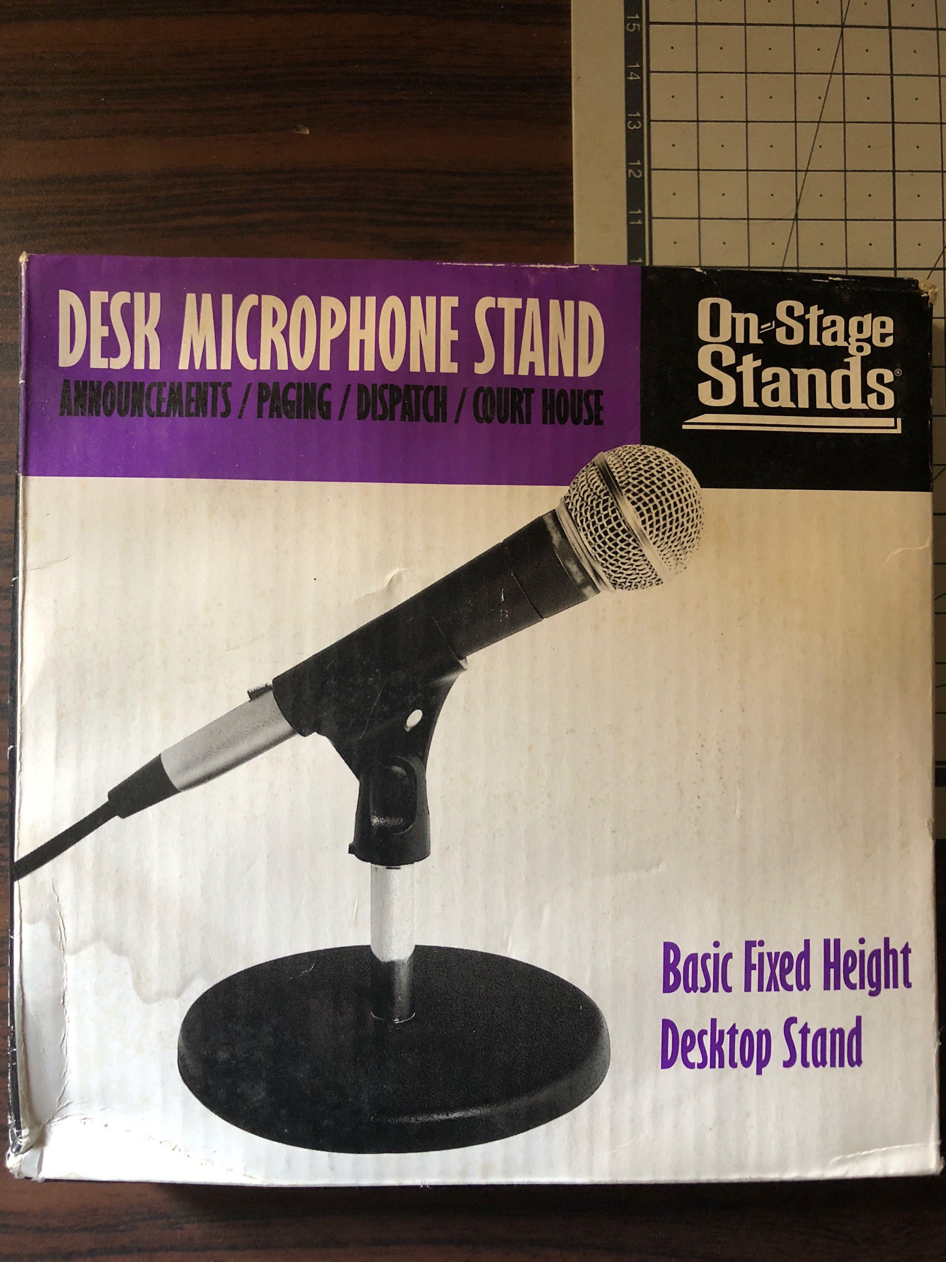 On Stage Ds7100 Desktop Microphone Stand Black Music Media