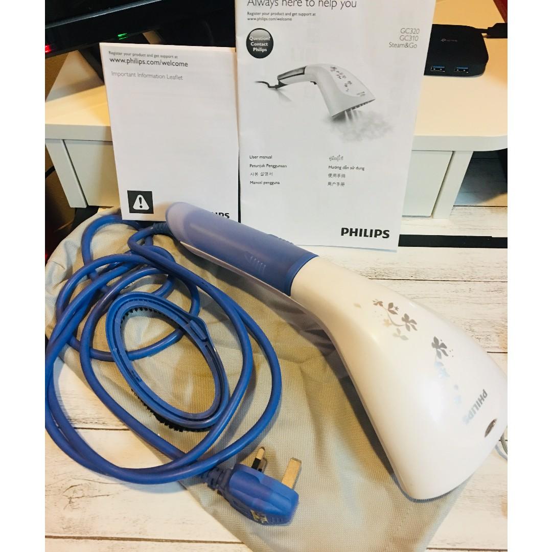 Philips Steam Go Handheld Garment Steamer GC320 GC310 in Blue No box