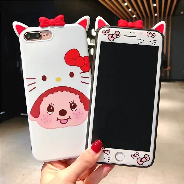 Po Hello Kitty Cat Ears Iphone Case Screen Protector Mobile