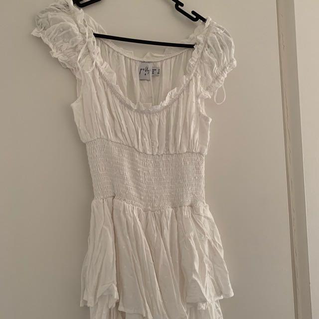 the love galore playsuit white