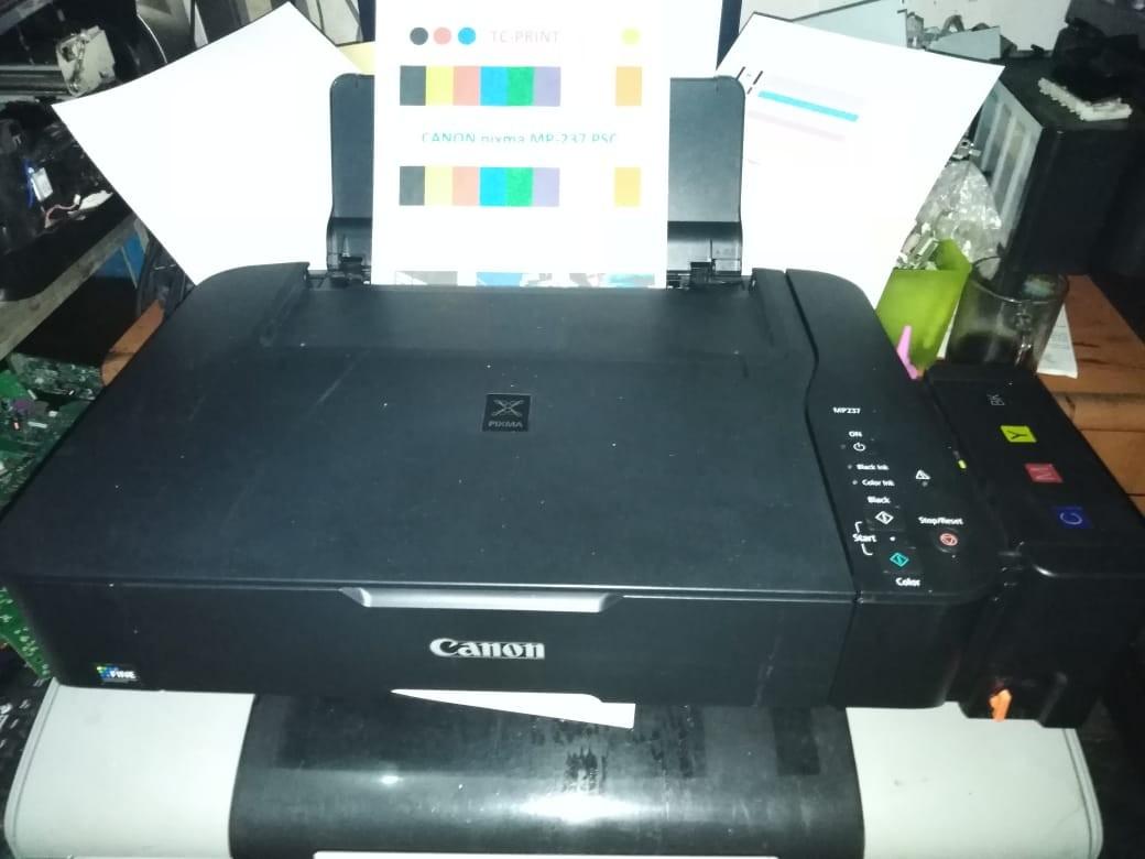 printer canon mp237 plus infuse hasil mulus gress