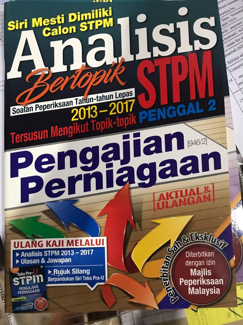 Stpm Analisis Soalan Pengajian Perniagaan Penggal 3 Books Stationery Books On Carousell