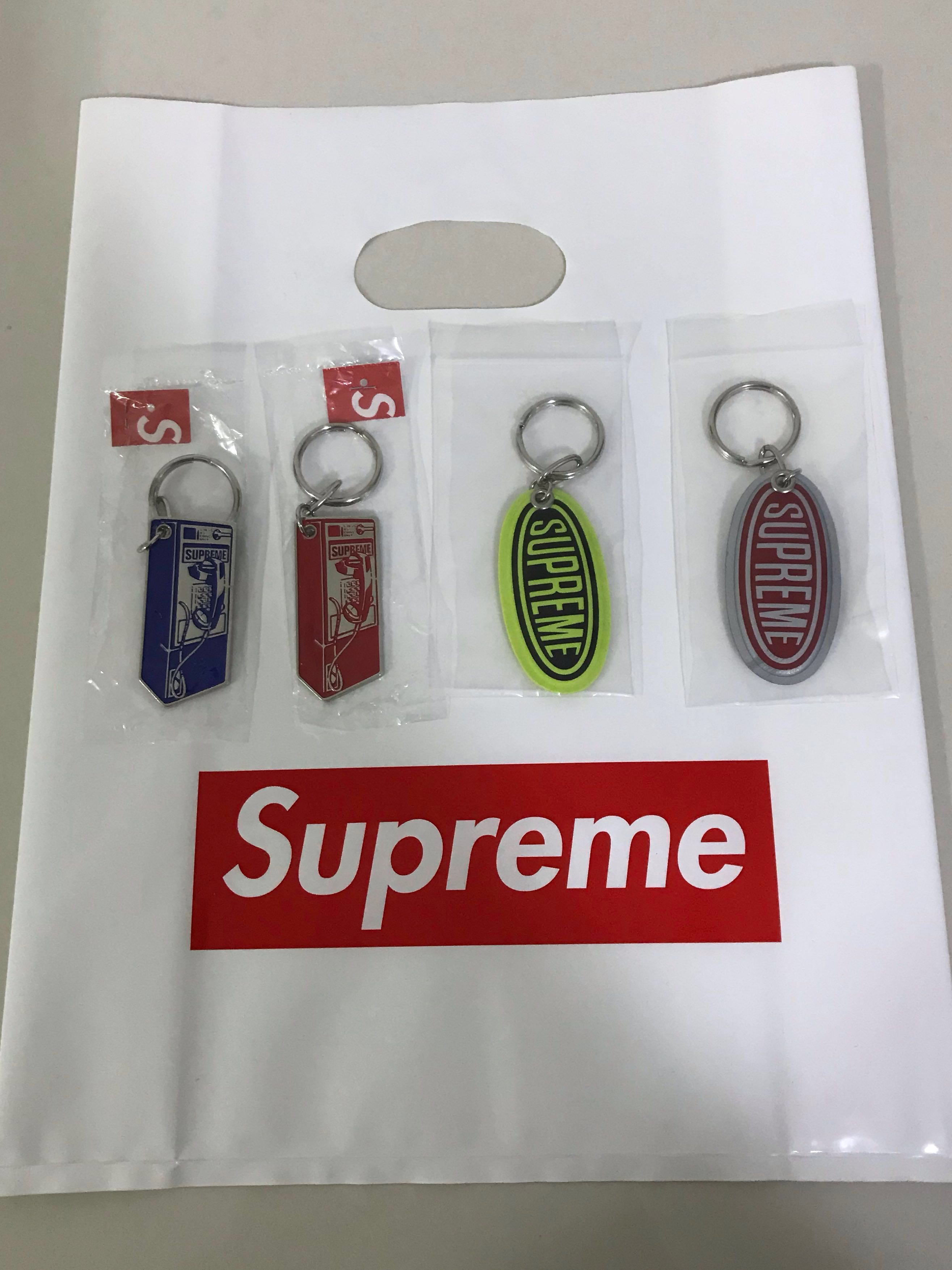 supreme reflective keychain
