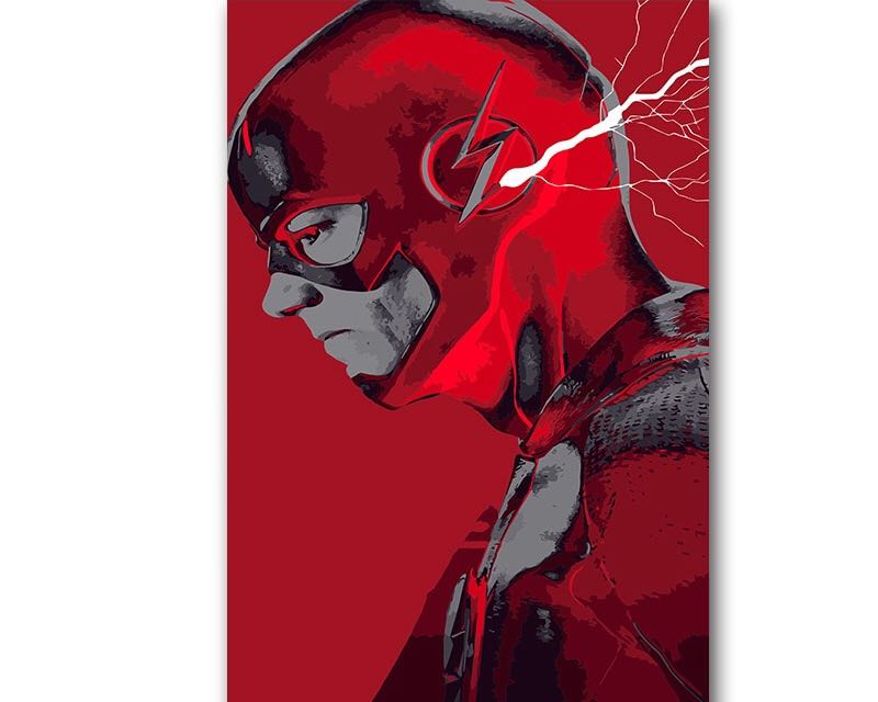 The Flash Diy Painting By Number Unframed Design Craft Art