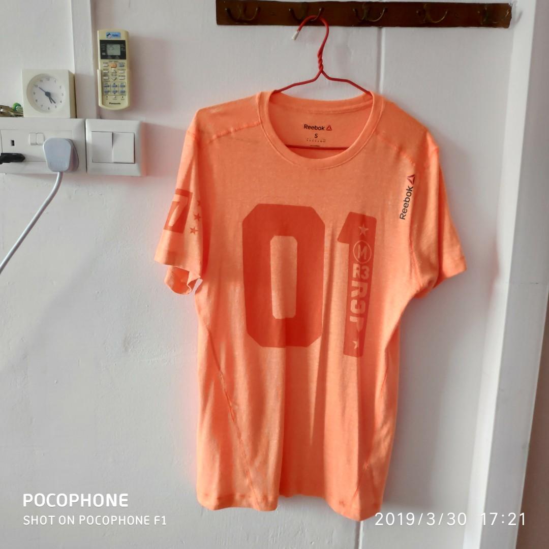 reebok t shirt orange