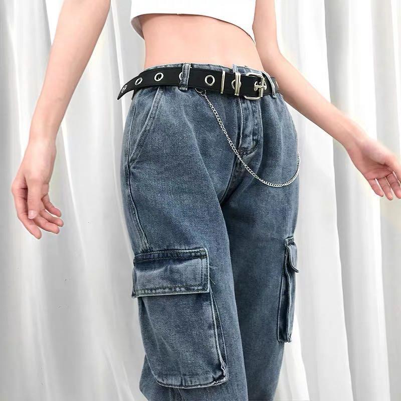 acid wash cargo jeans