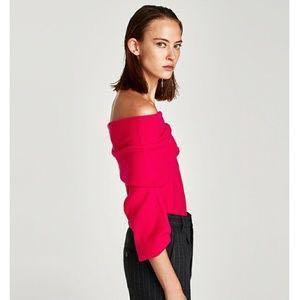 Off shoulder shop pullover zara