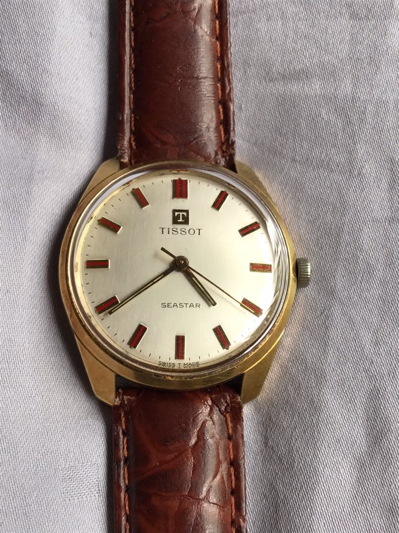 1970s Tissot Seastar gold plated gents watch Men s Fashion