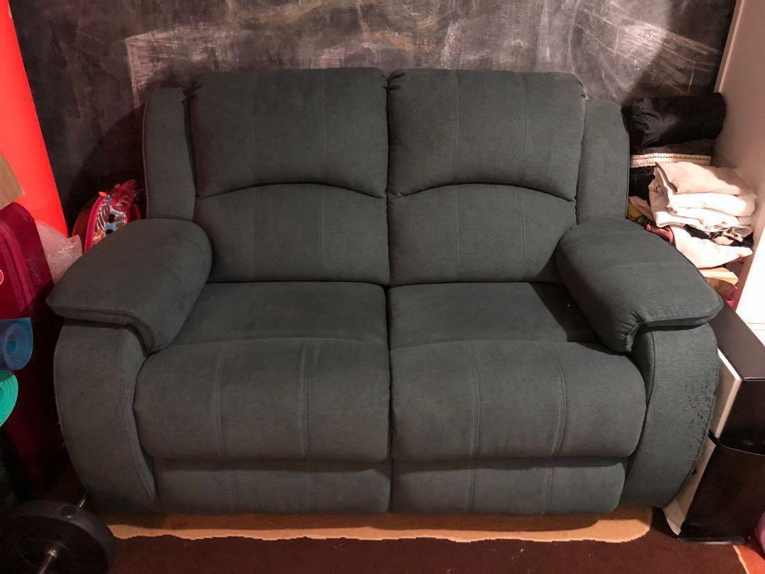 2 seater sofa with leg rest