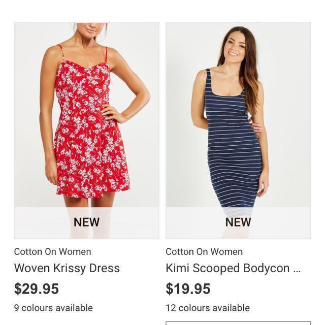 cotton on red floral woven krissy dress Women s Fashion Tops Sleeveless on Carousell
