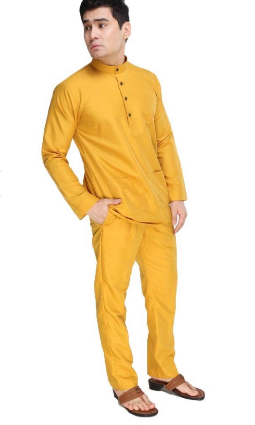 35 Trend Terbaru Baju Melayu Warna Kuning Mustard  JM 