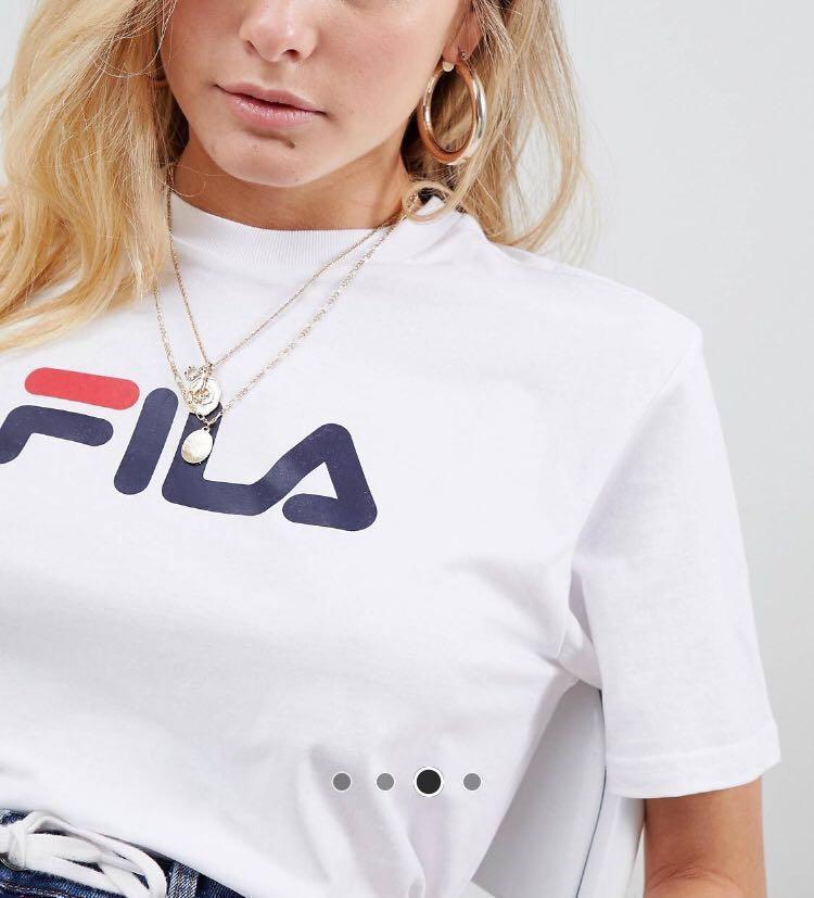 AUTHENTIC FILA Classic Tee in WHITE LADIES Women s Fashion Tops Other Tops on Carousell