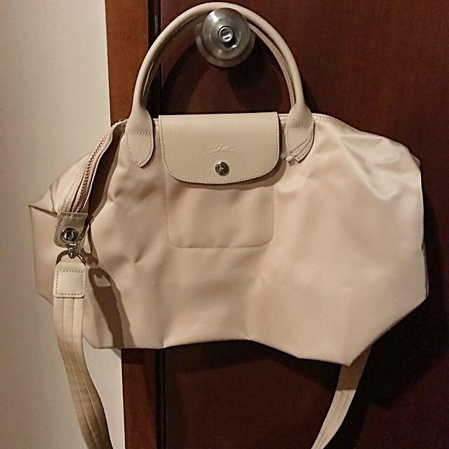 Authentic Longchamp Le pliage Neo Beige Large Women s Fashion Bags Wallets Tote Bags on Carousell